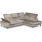 Canapé d'angle convertible en velours luxe - 5 places, SIENNA, taupe, angle droit Canapé d'angle convertible en velours luxe - 5 places, SIENNA, taupe, angle droit