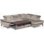 Canapé d'angle convertible en velours luxe - 5 places, SIENNA, taupe, angle droit Canapé d'angle convertible en velours luxe - 5 places, SIENNA, taupe, angle droit