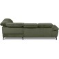 Canapé d'angle convertible en velours luxe - 5 places, SIENNA, vert olive, angle droit
