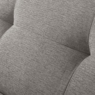 Canapé d'angle profondeur réglable fasano velours luxe gris clair 5 places, angle gauche (vu de face) - Mobilier Privé