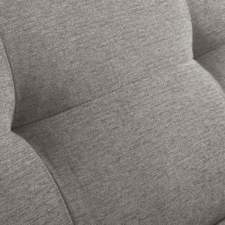 Canapé d'angle profondeur réglable fasano velours luxe gris clair 5 places, angle gauche (vu de face) - Mobilier Privé