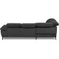 Canapé d'angle convertible en velours luxe - 5 places, SIENNA, noir, angle gauche Canapé d'angle convertible en velours luxe - 5 places, SIENNA, noir, angle gauche