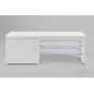 Meuble TV design blanc laqué brillant PERLA