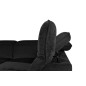 Canapé d'angle convertible en velours luxe - 5 places, SIENNA, noir, angle gauche Canapé d'angle convertible en velours luxe - 5 places, SIENNA, noir, angle gauche