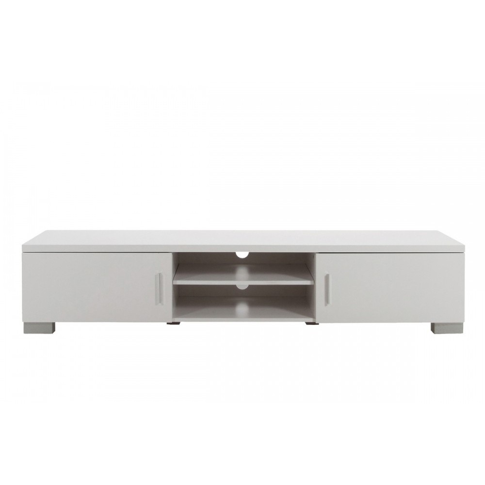 Meuble TV design, en bois laqué blanc, RAXON