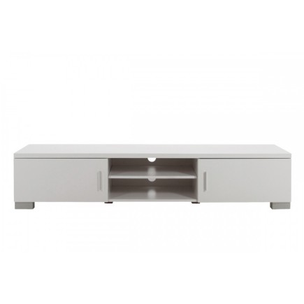 Meuble TV design, en bois laqué blanc, RAXON