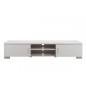 Meuble TV design, en bois laqué blanc, RAXON