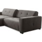 Canapé d'angle profondeur réglable AUSTINI tissu de qualité gris foncé 4 places, angle gauche (vu de face) Canapé d'angle profondeur réglable AUSTINI tissu de qualité gris foncé 4 places, angle gauche (vu de face)