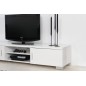 Meuble TV design, en bois laqué blanc, RAXON