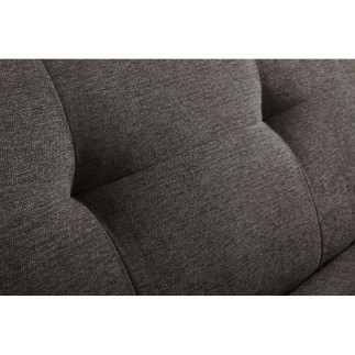 Canapé d'angle profondeur réglable fasano velours luxe gris clair 5 places, angle gauche (vu de face) - Mobilier Privé