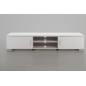 Meuble TV design, en bois laqué blanc, RAXON