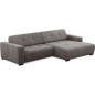 Canapé d'angle profondeur réglable AUSTINI tissu de qualité gris foncé 4 places, angle droit (vu de face) Canapé d'angle profondeur réglable AUSTINI tissu de qualité gris foncé 4 places, angle droit (vu de face)