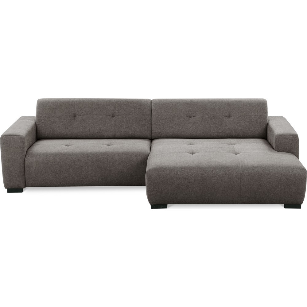 Canapé d'angle profondeur réglable AUSTINI tissu de qualité gris foncé 4 places, angle droit (vu de face) Canapé d'angle profondeur réglable AUSTINI tissu de qualité gris foncé 4 places, angle droit (vu de face)