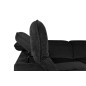 Canapé d'angle convertible en velours luxe - 5 places, SIENNA, noir, angle droit Canapé d'angle convertible en velours luxe - 5 places, SIENNA, noir, angle droit