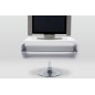 Meuble TV design, en bois laqué blanc