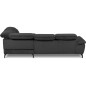 Canapé d'angle convertible en velours luxe - 5 places, SIENNA, noir, angle droit Canapé d'angle convertible en velours luxe - 5 places, SIENNA, noir, angle droit