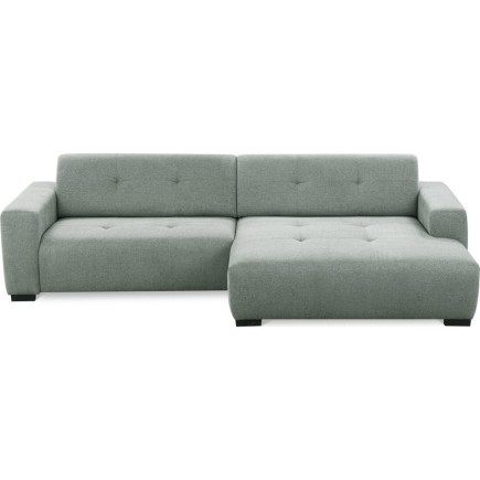 Canapé d'angle profondeur réglable fasano velours luxe gris clair 5 places, angle gauche (vu de face) - Mobilier Privé