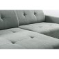 Canapé d'angle profondeur réglable AUSTINI tissu de qualité vert pale 4 places, angle droit (vu de face) Canapé d'angle profondeur réglable AUSTINI tissu de qualité vert pale 4 places, angle droit (vu de face)