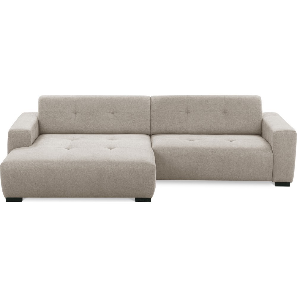Canapé d'angle profondeur réglable AUSTINI tissu de qualité beige 4 places, angle gauche (vu de face) Canapé d'angle profondeur réglable AUSTINI tissu de qualité beige 4 places, angle gauche (vu de face)