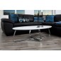 Table basse design, bois laqué blanc mat, KENZI, Long: 120 cm, Larg: 60 cm, Haut: 35 cm