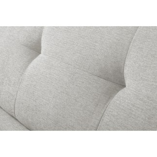 Canapé d'angle profondeur réglable fasano velours luxe gris clair 5 places, angle gauche (vu de face) - Mobilier Privé
