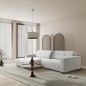 Canapé d'angle profondeur réglable AUSTINI tissu de qualité blanc cassé 4 places, angle gauche (vu de face) Canapé d'angle profondeur réglable AUSTINI tissu de qualité blanc cassé 4 places, angle gauche (vu de face)