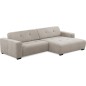 Canapé d'angle profondeur réglable AUSTINI tissu de qualité beige 4 places, angle droit (vu de face) Canapé d'angle profondeur réglable AUSTINI tissu de qualité beige 4 places, angle droit (vu de face)