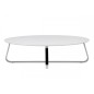 Table basse design, bois laqué blanc mat, KENZI, Long: 120 cm, Larg: 60 cm, Haut: 35 cm