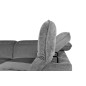 Canapé d'angle convertible en velours luxe - 5 places, SIENNA, gris, angle gauche