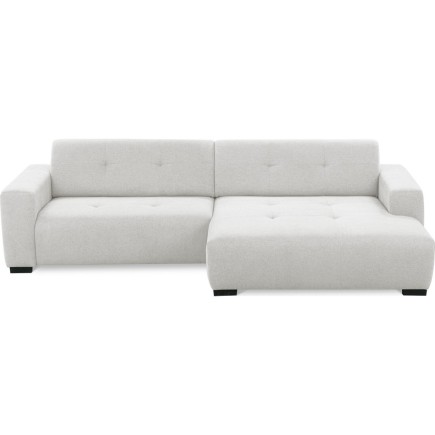 Canapé d'angle profondeur réglable fasano velours luxe gris clair 5 places, angle gauche (vu de face) - Mobilier Privé