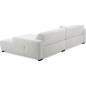 Canapé d'angle profondeur réglable AUSTINI tissu de qualité blanc cassé 4 places, angle droit (vu de face) Canapé d'angle profondeur réglable AUSTINI tissu de qualité blanc cassé 4 places, angle droit (vu de face)