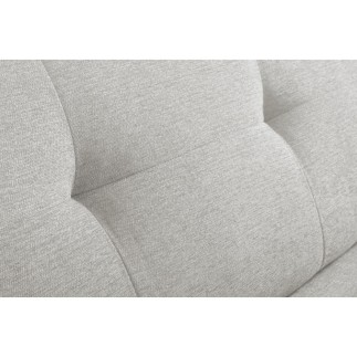 Canapé d'angle profondeur réglable fasano velours luxe gris clair 5 places, angle gauche (vu de face) - Mobilier Privé