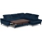 Canapé d'angle convertible en velours luxe - 5 places, SIENNA, bleu foncé, angle droit Canapé d'angle convertible en velours luxe - 5 places, SIENNA, bleu foncé, angle droit