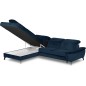 Canapé d'angle convertible en velours luxe - 5 places, SIENNA, bleu foncé, angle gauche Canapé d'angle convertible en velours luxe - 5 places, SIENNA, bleu foncé, angle gauche