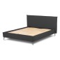 Lit design en cuir italien de luxe AURENE, gris foncé, 160x200 Lit design en cuir italien de luxe AURENE, gris foncé, 160x200