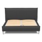 Lit design en cuir italien de luxe AURENE, gris foncé, 160x200 Lit design en cuir italien de luxe AURENE, gris foncé, 160x200
