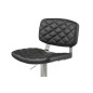 Lot de 2 tabourets design en simili cuir noir uni, ALVERO