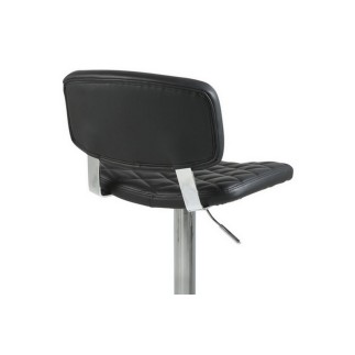 Lot de 2 tabourets design en simili cuir noir uni, ALVERO
