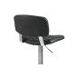 Lot de 2 tabourets design en simili cuir noir uni, ALVERO
