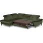 Canapé d'angle convertible en velours luxe - 5 places, SIENNA, vert foncé, angle gauche Canapé d'angle convertible en velours luxe - 5 places, SIENNA, vert foncé, angle gauche