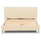 Lit design en cuir italien de luxe AURENE, beige, 140x200 Lit design en cuir italien de luxe AURENE, beige, 140x200