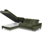 Canapé d'angle convertible en velours luxe - 5 places, SIENNA, vert foncé, angle gauche Canapé d'angle convertible en velours luxe - 5 places, SIENNA, vert foncé, angle gauche