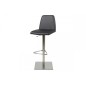 Tabouret design en simili cuir noir, AMSTERDAM