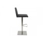 Tabouret design en simili cuir noir, AMSTERDAM