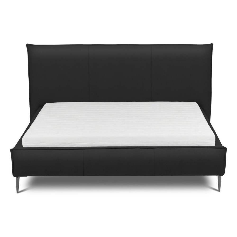 Lit design en cuir italien de luxe AURENE, noir, 140x200 Lit design en cuir italien de luxe AURENE, noir, 140x200