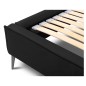 Lit design en cuir italien de luxe AURENE, noir, 140x200 Lit design en cuir italien de luxe AURENE, noir, 140x200