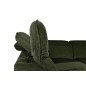 Canapé d'angle convertible en velours luxe - 5 places, SIENNA, vert olive, angle droit
