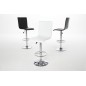 Lot de 2 tabourets design en simili cuir blanc, AZINA