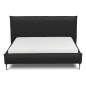 Lit design en cuir italien de luxe AURENE, noir, 180x200 Lit design en cuir italien de luxe AURENE, noir, 180x200