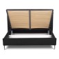 Lit design en cuir italien de luxe AURENE, noir, 180x200 Lit design en cuir italien de luxe AURENE, noir, 180x200